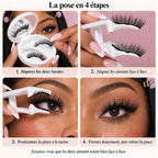 La pose des cils magnétiques en quatre étapes avec la pince